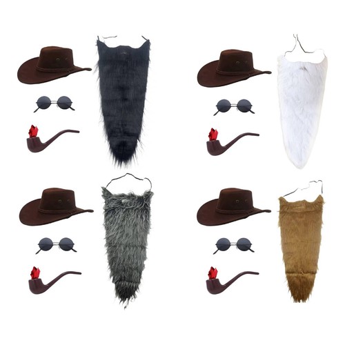 Chapeau cowboy barbe - barbe, et
