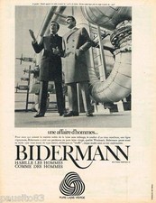 ADVERTISEMENT ADVERTISING 105 1967 BIDERMAN men's wool coats WOOLMARK