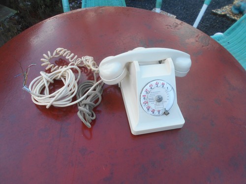Telephone bakelite blanc - telephone,