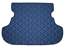 Matelassé Cuir artificiel BLEU FONCÉ Tapis coffre pour Peugeot 4007 2007-2012