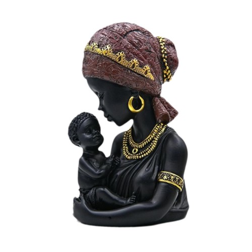 Statue africaine mère - , et