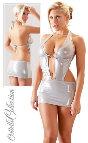 Robe sexy argentée