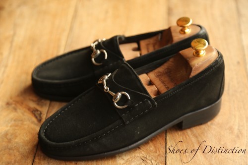 Mocassins gucci noir daim - noir,
