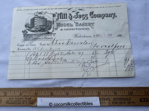Vintage 1904 sales receipt - 1904,