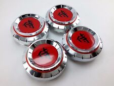 WHEEL CENTER HUB CAPS SAMURAI 60mm. Pièces chromées argentées pour LENSO Spec...
