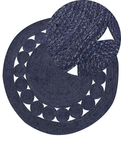 Tapis rond jute - en, tressé