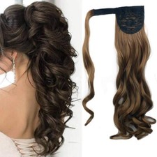 Postiche Queue de Cheval Extension a Clip Cheveux Naturel Ondulé bouclés Pony...