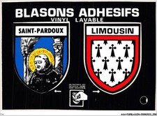 EMI-AAAP1-0030-63 - ADHESIVE COAT OF ARMS - SAINT-PARDOUX - LIMOUSIN - washable vinyl