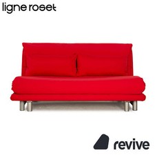 Ligne Roset Multy Tissu Canapé Trois Places Rouge Fonction Manuelle