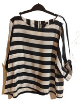 123 blouse noire et blanche