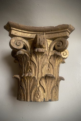 Chapiteau corinthien bois - en,