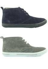 P2US PRADA ANKLE SHOES MAN HI TOP SNEAKERS SUEDE  100% AUTENTICH BLUE - GRAY