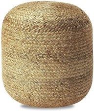 Pouf Jute Braided 10.5" H x