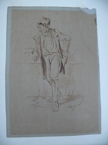 Superbe rare ancien dessin
