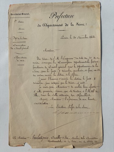 Lettre maréchal vaillant - du,