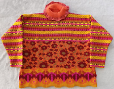 Oilily Kids Girls Multicolor Wool Alpaca Turtle Neck Sweater size 128 (8 Years)