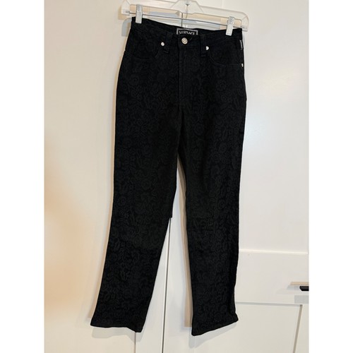 Versace lace embroidered jeans - lace,