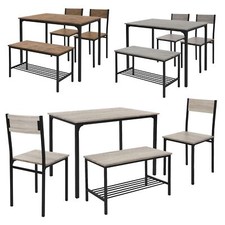 4 Pièces table à manger 2 chaises banc mobilier de cuisine couleur à choisir