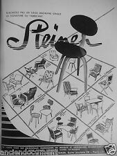 ADVERTISEMENT 1954 STEINER FURNITURE ARMCHAIRS SEATS CHAIRS - ADVERTISING