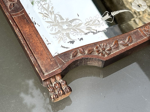 Ancien miroir victorien - ancien,