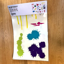 IKEA SLÄTTHULT Paint Splat Peel & Stick Sticker Set, Multi-Color, 902.789.32
