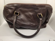 VALENTINO GARAVANI Vintage LES SACS DARK BROWN LEATHER DESIGNER Handbag ITALY