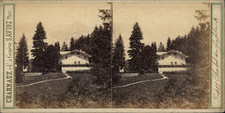 Switzerland, Giessbach, chalet, vintage print, ca.1870, stereo vintage stereo print,