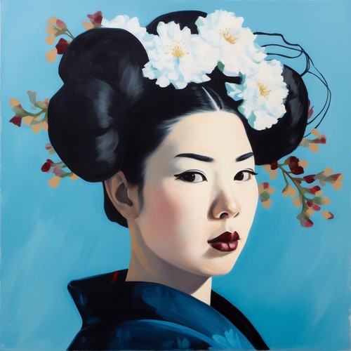 Série geisha 50x50 - geisha, –