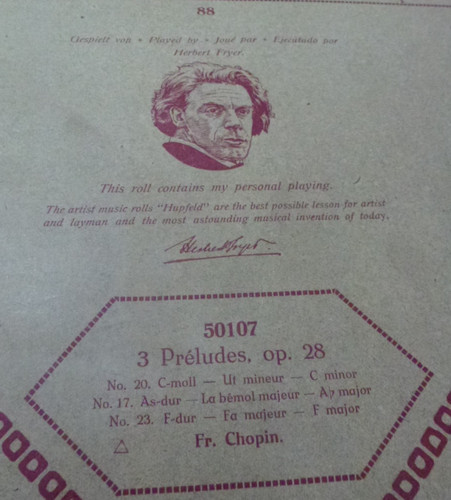 Pianola roll hupfeld chopin - pianola, hupfeld.chopin's