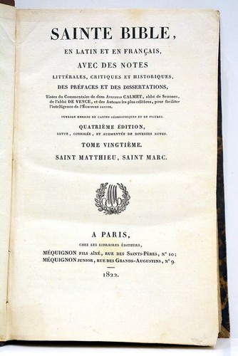 Sainte bible latin français - bible,