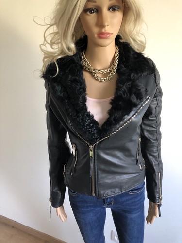 Veste simili cuir - simili, avec
