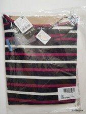 ULLA POPKEN - T-shirt 52/54 rayé bleu marine fuschia blanc Classic NEUF 34,95€