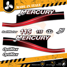 Décalcomanies adhésif Moteur hors-bord Mercury 115 Ch - Optimax Rouge