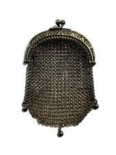 Antique 19th Century Mesh Size Chaplain Coin Purse
