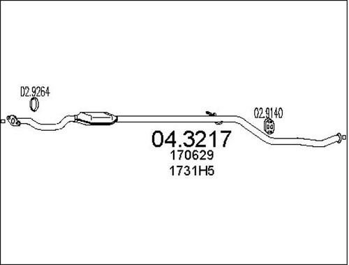 Catalyseur mts 3217 - mts, 04.3217