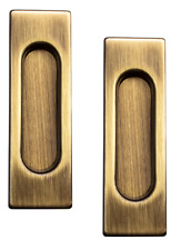 2x Accès Shell Laiton Antique Poignée de Porte Coulissante 125x40 MM Coquille