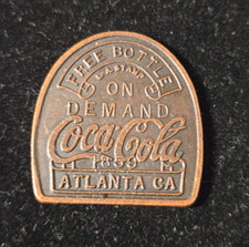 1859 Coca-Cola Free Bottle on Demand, Atlanta GA, Token (Z-0846)