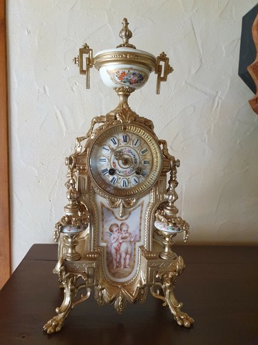 Pendule cheminée regule -  pendule,