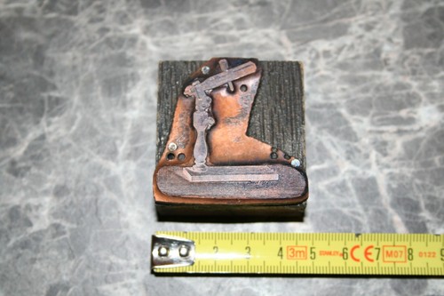 Ancien tampon matrice cuivre - ancien,