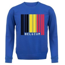 Belgique Code-Barres Style Drapeau - Enfants Capuche / Pull - Bruxelles Belge