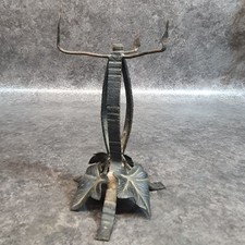 ancien pied de lampe en fer forgé feuille de vigne ref AP198