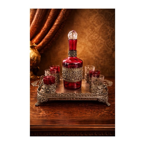 Service liqueur ancien - service, à