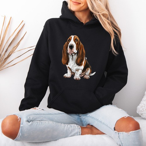 Sweat capuche femme basset - à,
