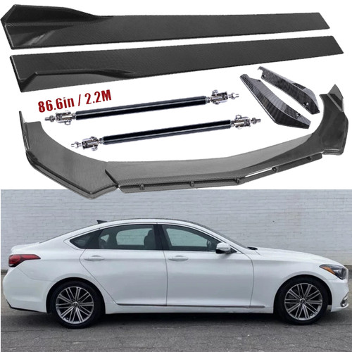 Carbon fiber front bumper lip - carbon,