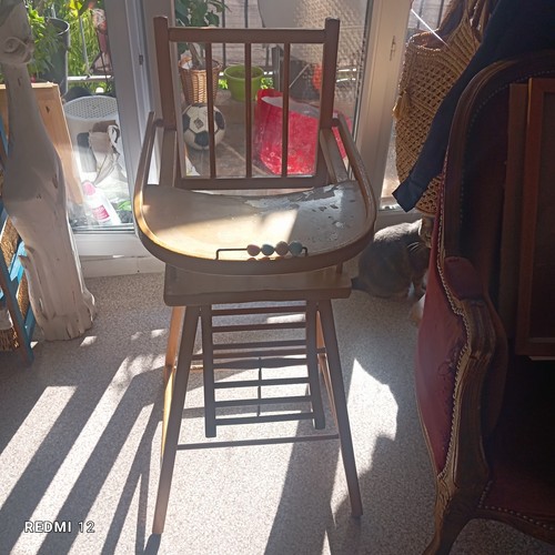 Chaise bebe bois vintage 60 - chaise,