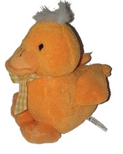 Peluche doudou Canard orange