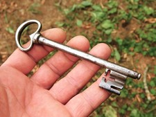 130mm old 17th or 18th century key, forged castle key, antique key