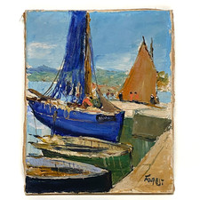 Ancien Tableau Huile sur Toile