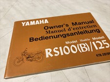 Yamaha RS100 (B) RS125 manuel entretien conducteur propriétaire moto RS 100 125