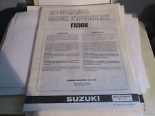 livret set-up instruction manuel d'assemblage Suzuki FA50K FA 50 1988 mobylette